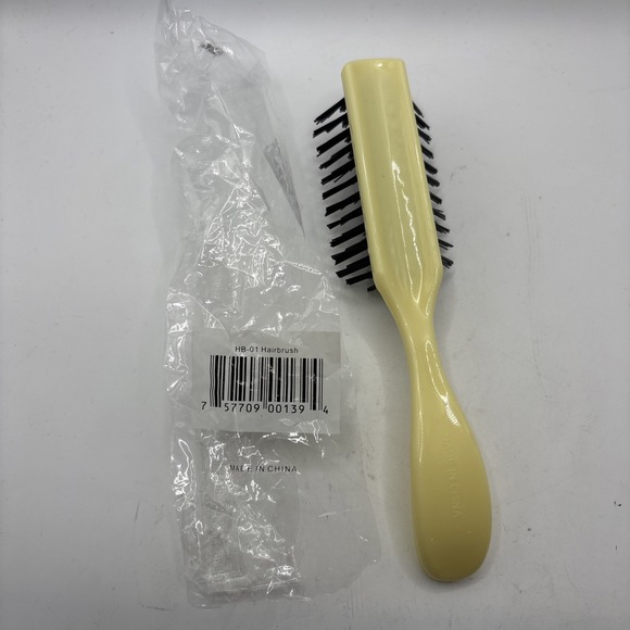 McKesson Hairbrush HB-01 Ivory Plastic Handle Black Bristles 7" NEW Open - Picture 3 of 5